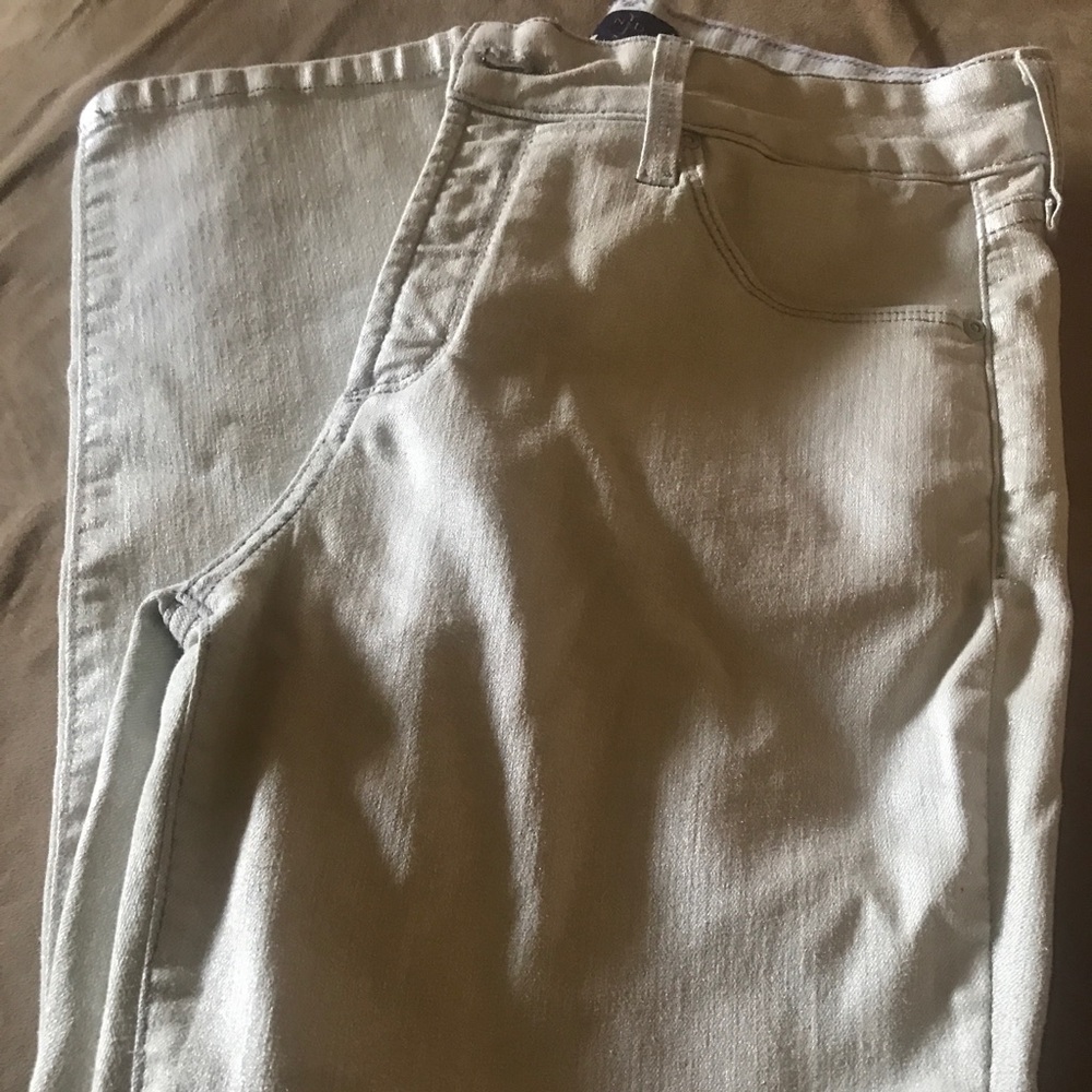 NyDj Ivory iridescent jeans